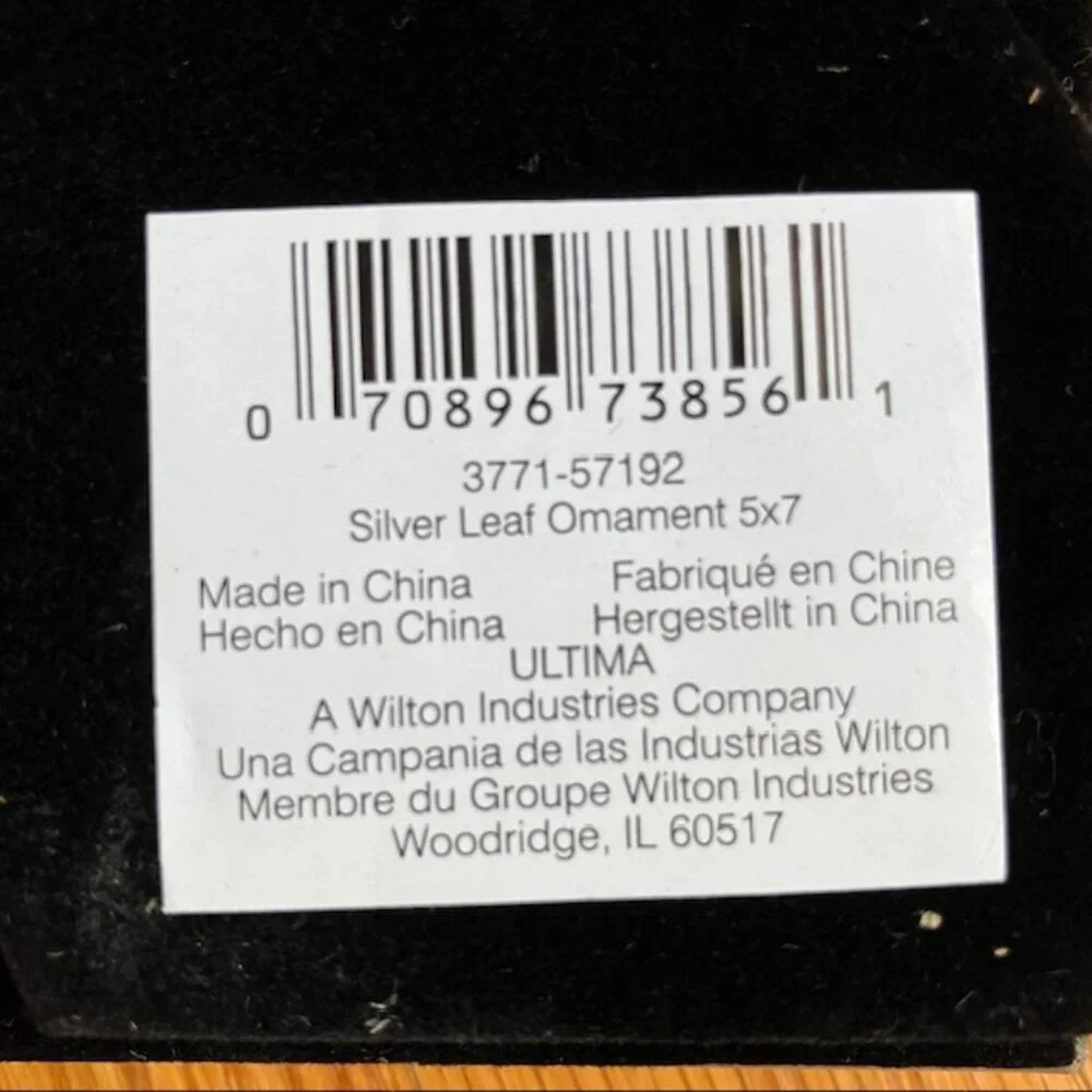 NWT Beautiful Silver leaf 5x7 photo frame in box